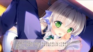 《ベルアージュ/フェラ､銀髪/銀髪ロング》これはそそる！たまらない少女をオスの汚い白濁を注げ！たまらん！銀髪ロング美少女に机の中からフェラ！乙女の上目遣いで大ボッキー！抜き